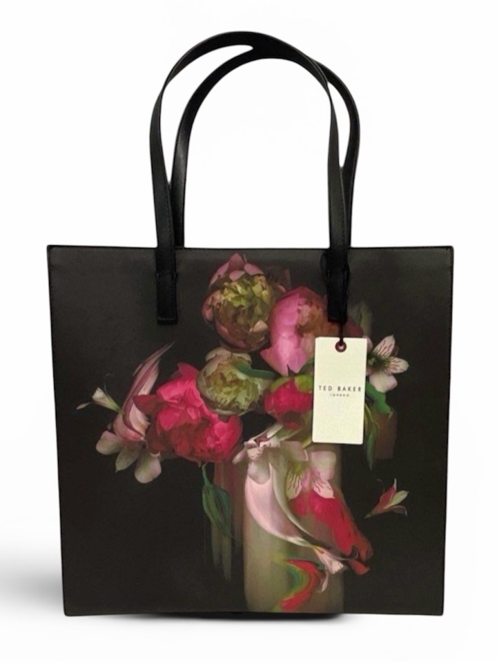 TED BAKER Black Soocon Floral Print Tote